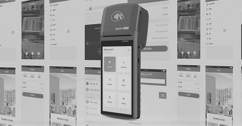 android POS terminahandheld POS machinels with printer